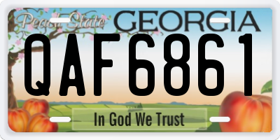 GA license plate QAF6861