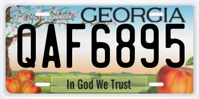 GA license plate QAF6895