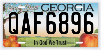 GA license plate QAF6896