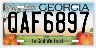 GA license plate QAF6897