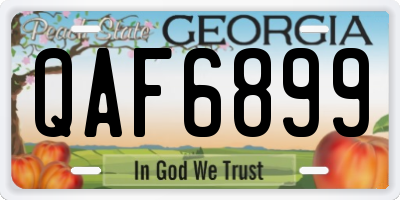 GA license plate QAF6899