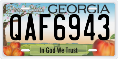 GA license plate QAF6943
