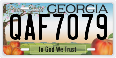 GA license plate QAF7079