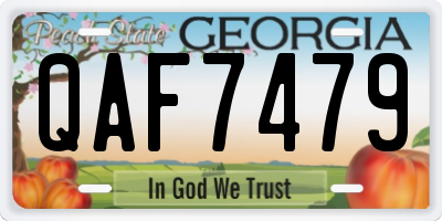 GA license plate QAF7479