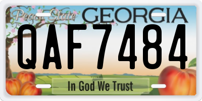GA license plate QAF7484