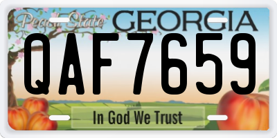 GA license plate QAF7659