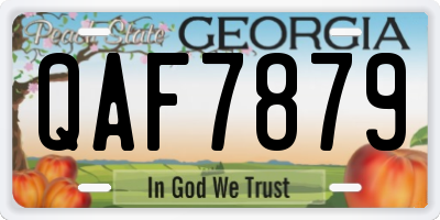 GA license plate QAF7879
