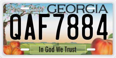GA license plate QAF7884