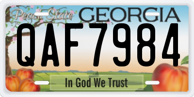 GA license plate QAF7984