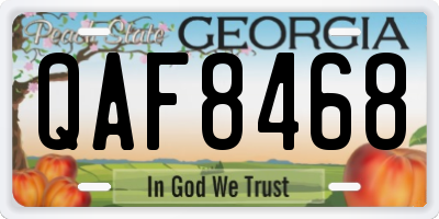 GA license plate QAF8468