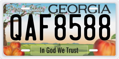 GA license plate QAF8588