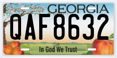 GA license plate QAF8632