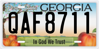 GA license plate QAF8711