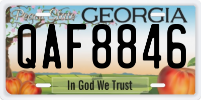 GA license plate QAF8846