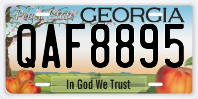 GA license plate QAF8895