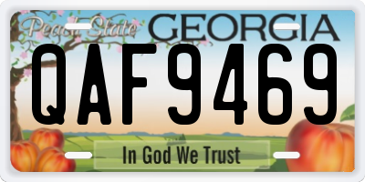 GA license plate QAF9469