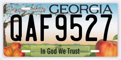 GA license plate QAF9527