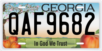 GA license plate QAF9682