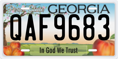 GA license plate QAF9683