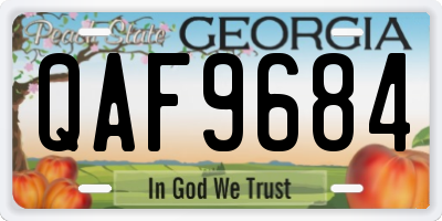 GA license plate QAF9684