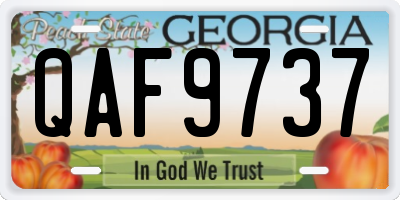 GA license plate QAF9737