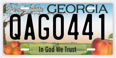 GA license plate QAG0441