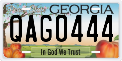 GA license plate QAG0444