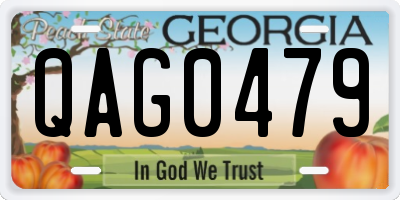 GA license plate QAG0479