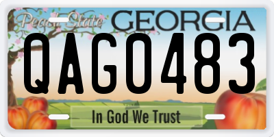 GA license plate QAG0483