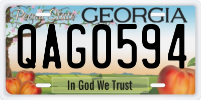 GA license plate QAG0594
