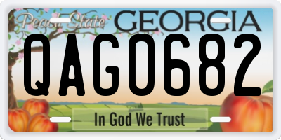 GA license plate QAG0682