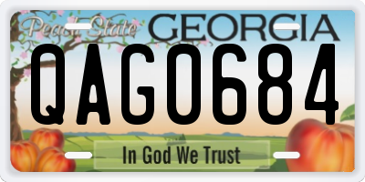 GA license plate QAG0684