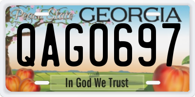 GA license plate QAG0697