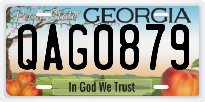 GA license plate QAG0879
