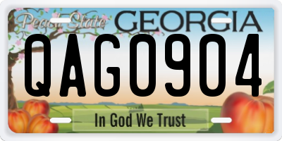 GA license plate QAG0904