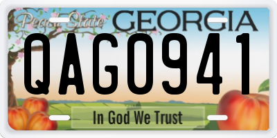 GA license plate QAG0941