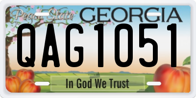 GA license plate QAG1051