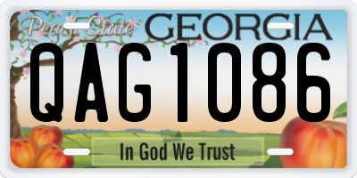 GA license plate QAG1086