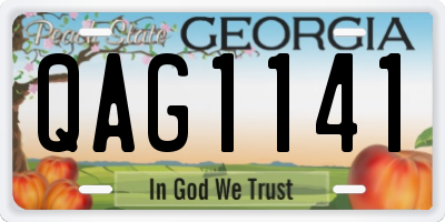 GA license plate QAG1141