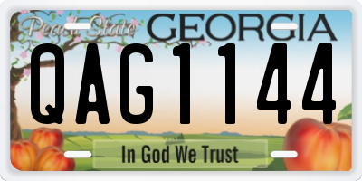 GA license plate QAG1144