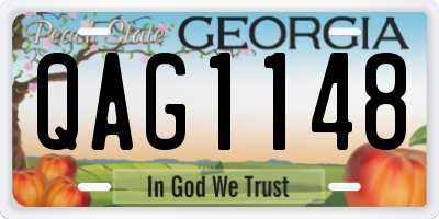 GA license plate QAG1148