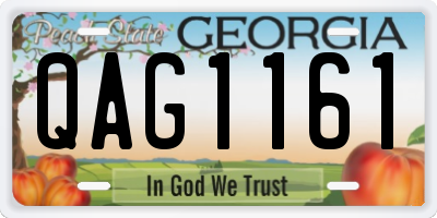 GA license plate QAG1161
