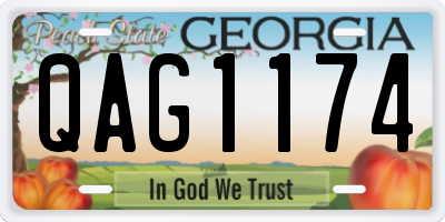 GA license plate QAG1174