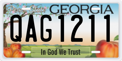 GA license plate QAG1211