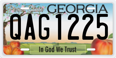 GA license plate QAG1225