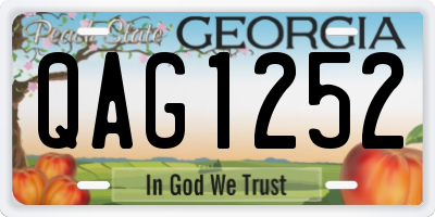 GA license plate QAG1252