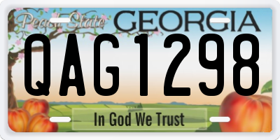 GA license plate QAG1298