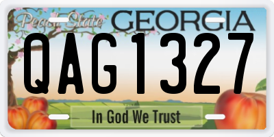 GA license plate QAG1327