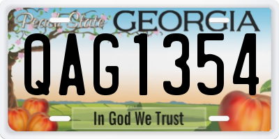 GA license plate QAG1354