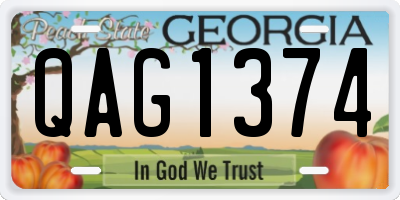 GA license plate QAG1374